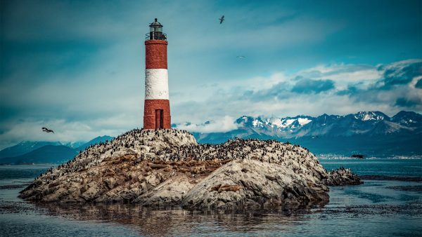 Faro Les Éclaireurs Leuchtturm, Ushuaia, Argentinien