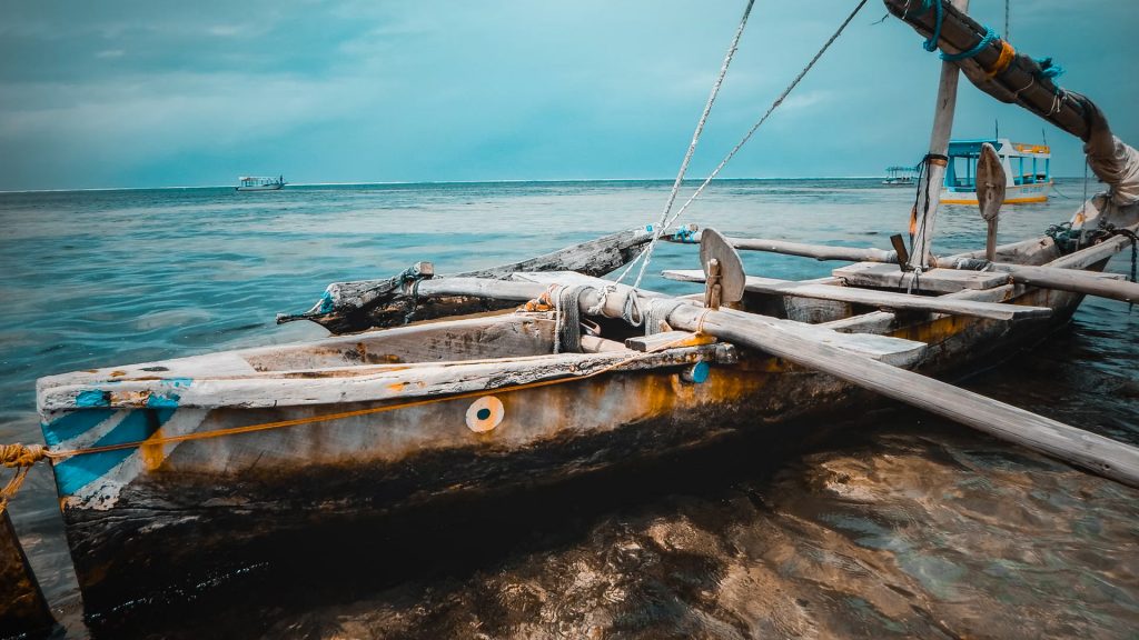 Fischerboot, Hafen von Mombasa, Kenia