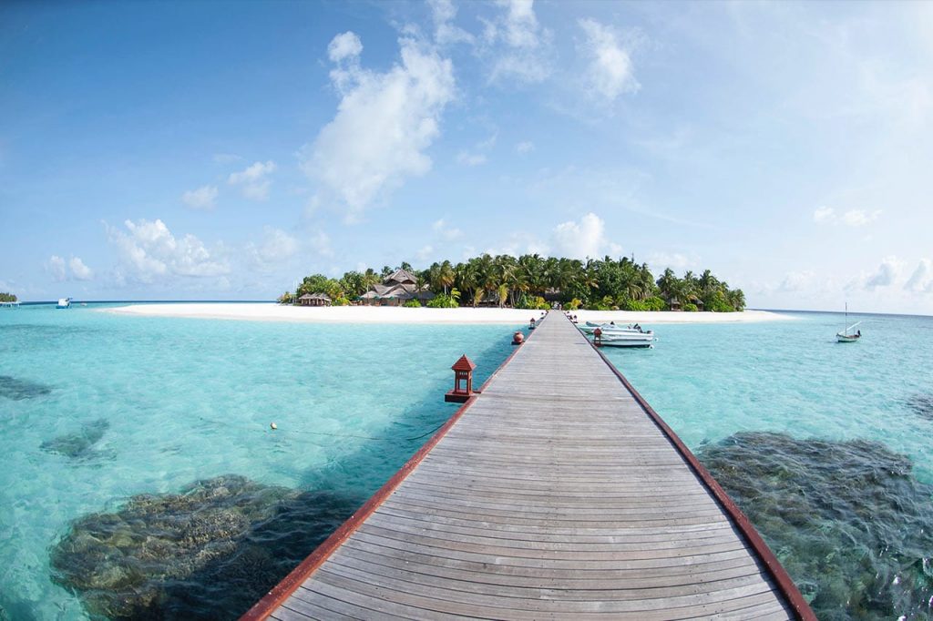 Holzweg zur Insel, Malediven