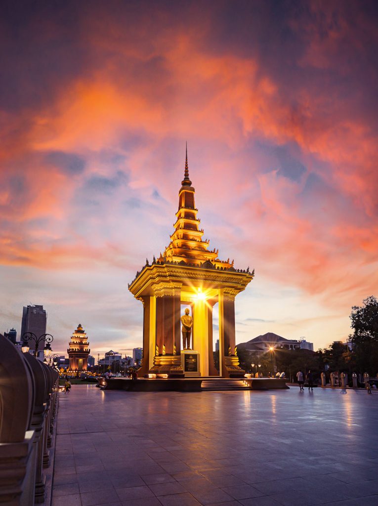 König Statue in Phnom Penh, Kambodscha