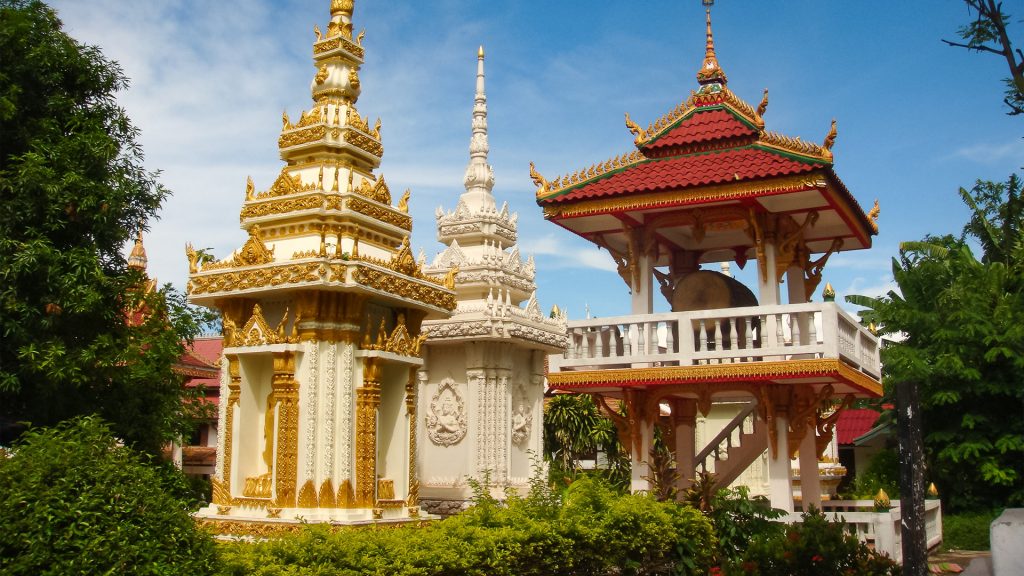 Tempel in Pagode, Laos