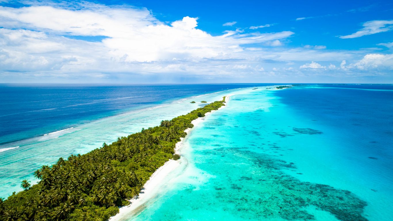 Malediven Badeurlaub Hintergrundbild
