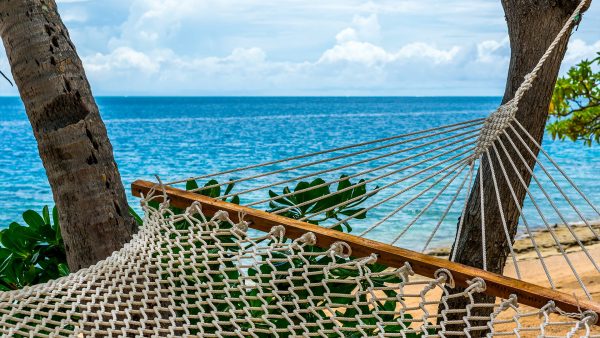 Relaxen in der Hängematte, Malolo Island, Fidschi