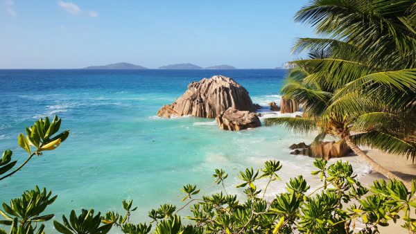 Strand auf La Digue, Seychelles