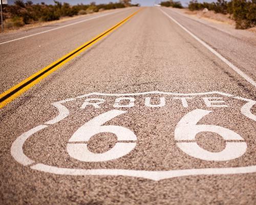 Legendär, kontrastreich, historisch: auf der Route 66 Hintergrundbild