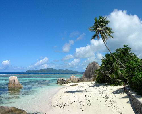 Badeurlaub auf den Seychellen: Praslin Hintergrundbild