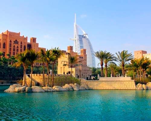 Doha/Katar, Muscat/Oman & Dubai The Palm Hintergrundbild