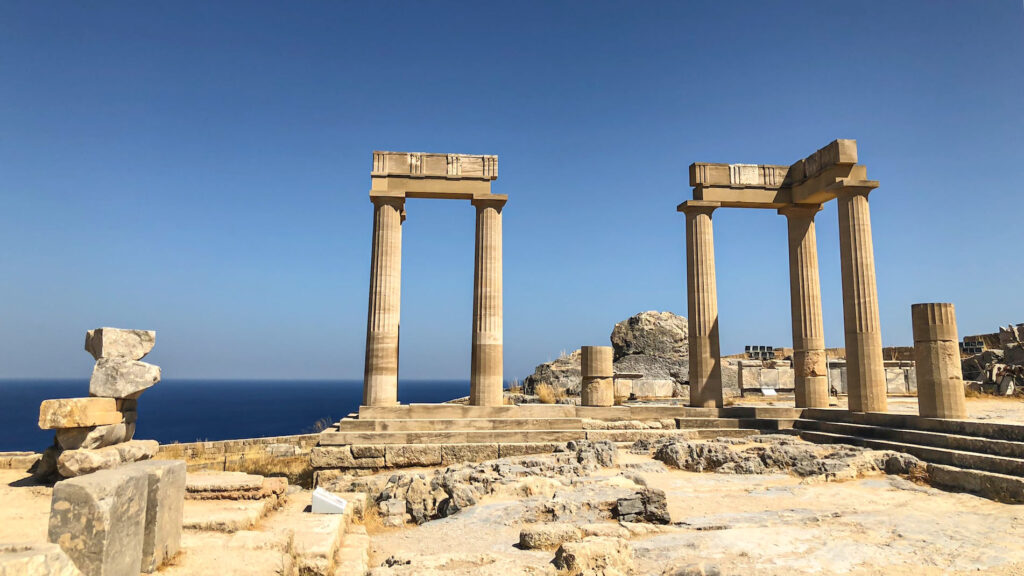 Tempel Ruinen auf Rhodos, Griechenland