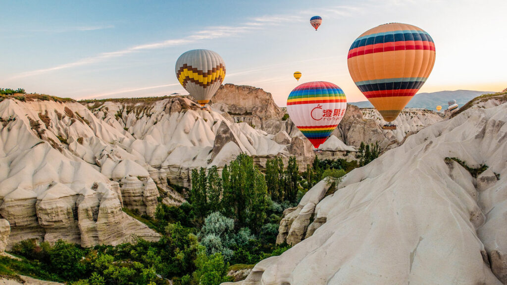 Luftballons in Kappadokien, Türkei