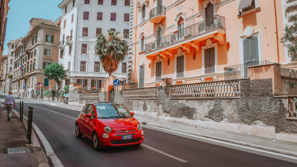 Straße in Lazio, Italien