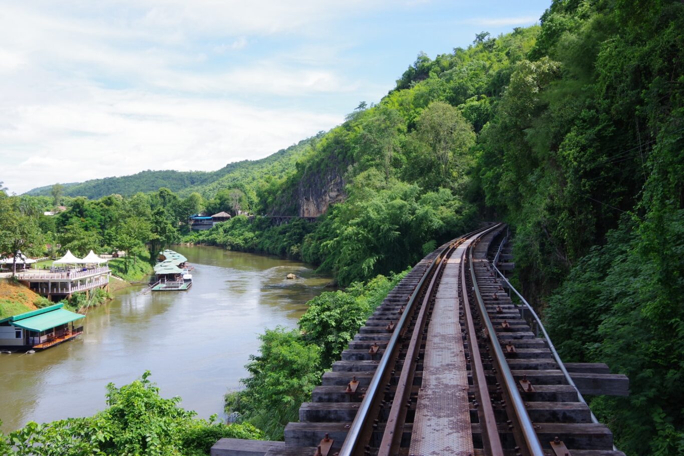 River Kwai Flusskreuzfahrt Hintergrundbild