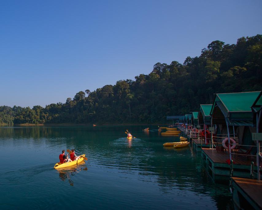 Bangkok, Elephant Hills Regenwald & Schwimmendes Camp + Baden Koh Samui Hintergrundbild